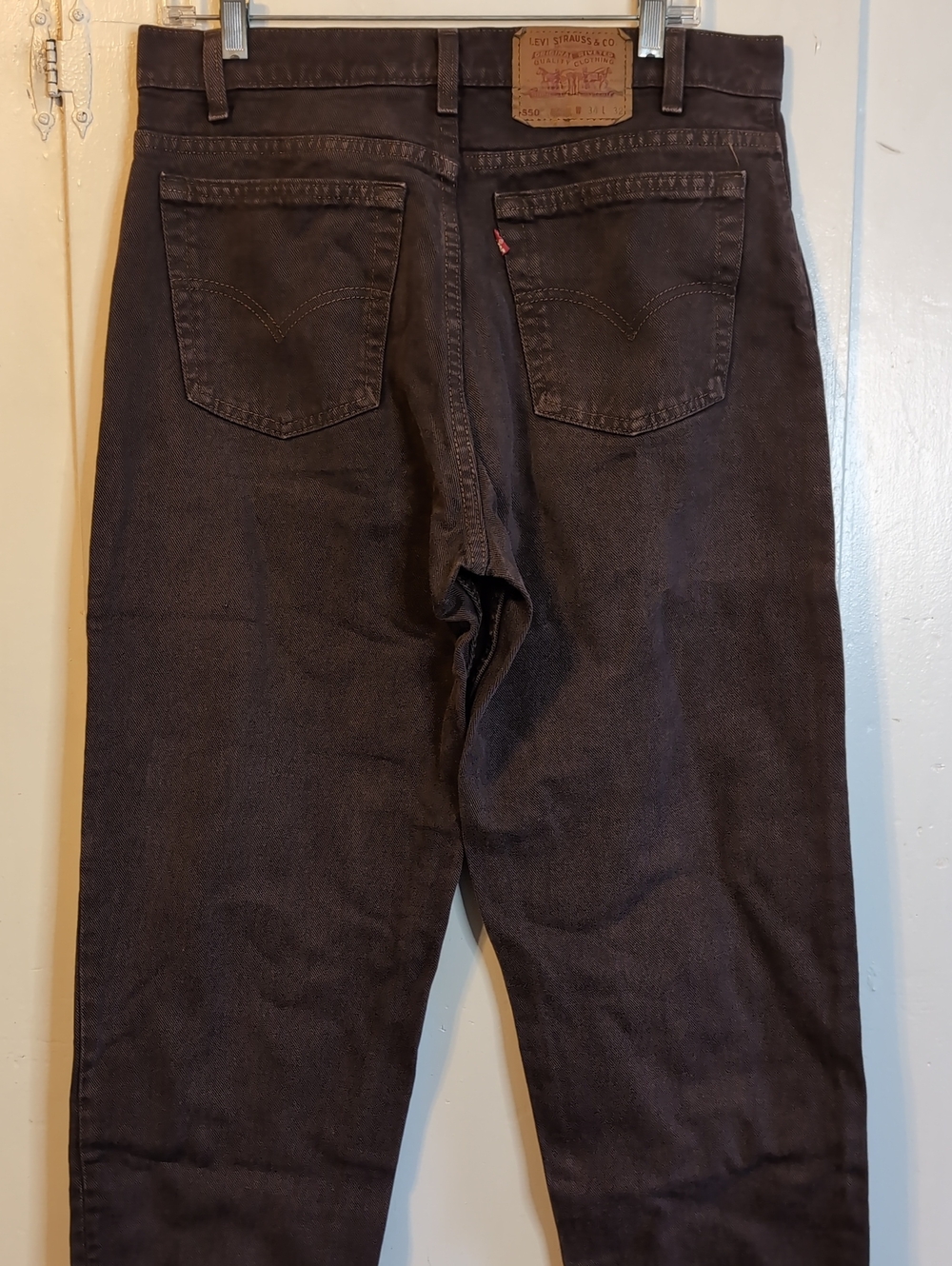 Vint. 90s Levi's Brown 550 jeans mens 34x32